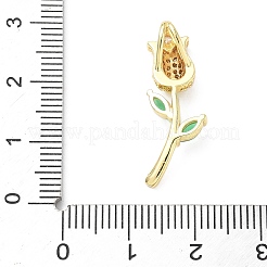 Pendentifs avec zircon cubiques à micro-pavés en laiton&nbsp;KK-D357-38G-02