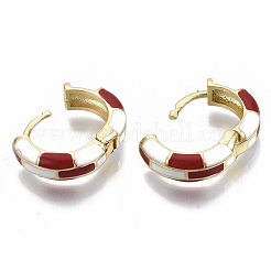 Laiton Huggie boucles d'oreilles&nbsp;EJEW-S209-06D