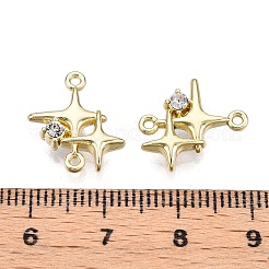 Cremagliera placcatura lega cristallo strass stella maglie connettore ciondoli&nbsp;PALLOY-F312-71G-02