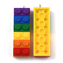 Pendentifs acryliques opaques arc-en-ciel&nbsp;MACR-B0001-03A