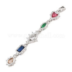 Gros pendentifs en laiton avec zircone cubique de micro pave&nbsp;KK-K418-03C-P