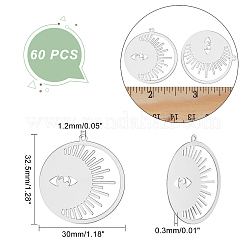 201 pendentifs en filigrane d'acier inoxydable&nbsp;STAS-DC0010-89