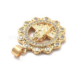 Crémaillère en laiton avec pendentifs en zircone cubique&nbsp;KK-Q017-06A-G