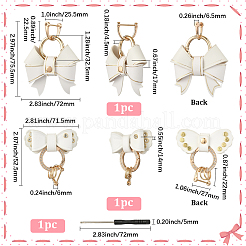 2 stücke 2 arten pu leder bowknot anhänger dekoration&nbsp;HJEW-SP0001-23B
