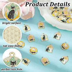 Colgantes de esmalte de aleación 24pcs 4 estilos&nbsp;ENAM-HY0001-42