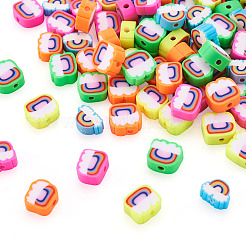 100pcs 5 Art handgemachte Polymer-Ton-Perlen&nbsp;FIND-FW0001-33
