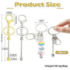 Porte-clés en alliage de 4 couleurs&nbsp;KEYC-CJ0001-08