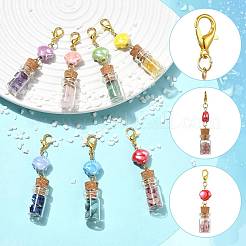 7 pendentif bouteille en porcelaine et verre fait main&nbsp;HJEW-FS00110