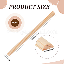 50 Stück Holz-Bastelstäbchen&nbsp;WOOD-BC0001-36