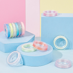 12 rotolo di filo da ricamo in policotone a 12 strati a 3 colori (cotone poliestere).&nbsp;TOOL-WH0051-64B