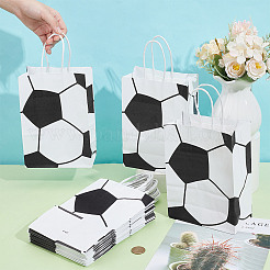 Geschenktüten aus Papier mit Fußball-Aufdruck und Henkel&nbsp;ABAG-WH0045-31A
