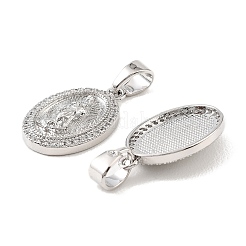 Pendentifs en laiton et zircone cubique transparent&nbsp;KK-G558-08P