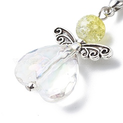 Decorazioni pendenti in perline acriliche trasparenti color ab&nbsp;HJEW-JM00780