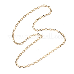 4 mm lange Kabelkettenhalsketten aus 304 Edelstahl für Damen&nbsp;NJEW-JN05598