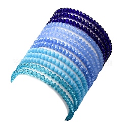 13 ensemble de bracelets extensibles en résine et perles de verre contre le mauvais œil&nbsp;BJEW-JB12367