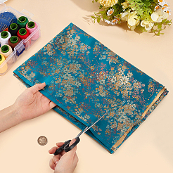 Tissu polyester à motif floral de style chinois pour vêtements et décoration intérieure&nbsp;DIY-WH0622-735B