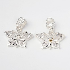 Messing strass europäische baumeln charme&nbsp;X-PALLOY-D342-05