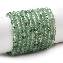 Naturales verdes fresa de cuarzo hebras de abalorios&nbsp;G-G343-A07-2x4mm