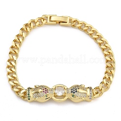 Il micro ottone pavimenta i braccialetti cubici di zirconio&nbsp;BJEW-K261-20G