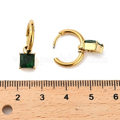 Orecchini a cerchio in acciaio inossidabile 304 con strass di cristallo&nbsp;EJEW-G423-08G-02