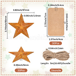 Grands pendentifs en fer rouillé étoilé&nbsp;IFIN-GF0001-11C