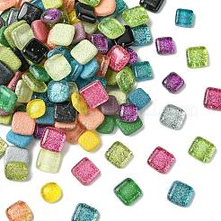 180 Stück Glitzer-Glascabochons in 12 Farben&nbsp;DIY-CJ0003-09