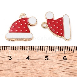 Pendenti in smalto con lega di placcatura a botte a tema natalizio&nbsp;PALLOY-S192-01KCG-03