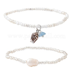 Bracelets extensibles en perles de rocaille en verre pour femmes&nbsp;BJEW-JB11638