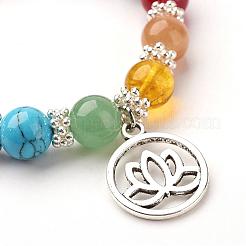 Braccialetti di fascino gemma branello&nbsp;BJEW-JB02600-03