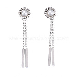 Orecchini a nappa con catena in acciaio inossidabile 304&nbsp;EJEW-I248-45