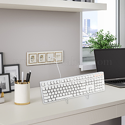 2 Stück 2 Stil Acryl-Tastaturständer mit platinbeschichteten Eisenstützen&nbsp;ODIS-CP0001-13
