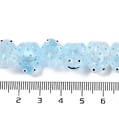 Brins de perles en verre émaillé transparent&nbsp;GLAA-B021-05G