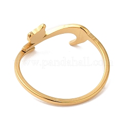 Anillo ajustable de acero inoxidable 304 con baño de iones (IP) para mujer.&nbsp;RJEW-M149-34G