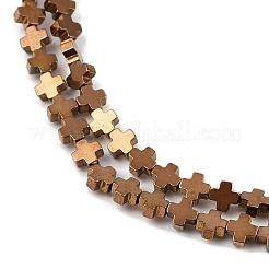 Fili di perline di ematite sintetica non magnetica elettrolitica&nbsp;G-J211-A09-01