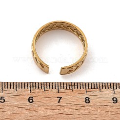 Bague ouverte en acier inoxydable 304 pour femme&nbsp;RJEW-M049-01G-06