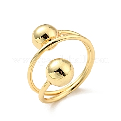 Dreilagiger Wickelring mit Messingkugel für Damen&nbsp;LS-RJEW-E046-22G