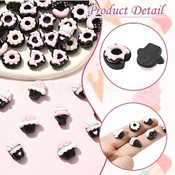 90 pièces 9 styles de cabochons en résine&nbsp;RESI-CJ0004-26