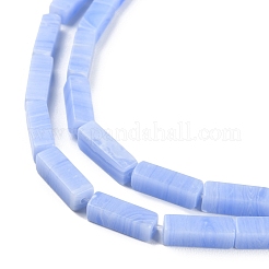 Brins de perles d'agate en dentelle bleue synthétique&nbsp;G-M401-B01