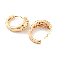 Orecchini a cerchio in ottone con zirconi cubici&nbsp;EJEW-G363-17KCG