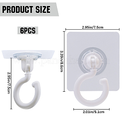 Ganci in plastica autoadesivi girevoli&nbsp;AJEW-WH0401-06A