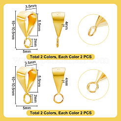 8 pz. 4 stili di cauzioni per tubi in argento sterling&nbsp;STER-PH0001-40