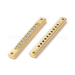 Ciondoli connettore in ottone con pavé di zirconi cubici trasparenti&nbsp;KK-F867-43G