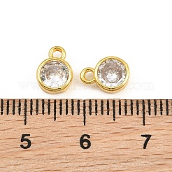 Ciondoli in ottone con pavé di zirconi chiari&nbsp;CU-CBAD306-24A-G