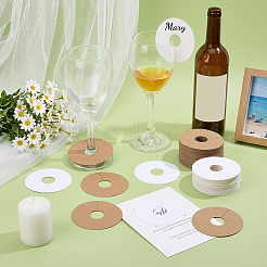 150 Stück 2 farbige Papier-Weinglasanhänger&nbsp;AJEW-FG0006-22