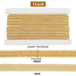 Rubans de dentelle tressée en polyester de 12 m&nbsp;OCOR-WH0092-18B