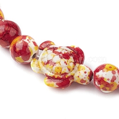 Bracelets extensibles en perles de turquoise teintées synthétiques pour femmes et hommes&nbsp;BJEW-JB11549