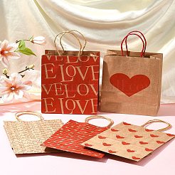 12 stücke 5 arten valentinstag herz gedruckt papier taschen&nbsp;CARB-FS0001-07