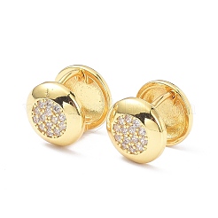 Micro ottone spianare zirconi Orecchini a cerchio&nbsp;ZIRC-P090-05G