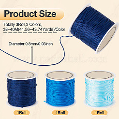 3 rollo de cordón trenzado de nailon de 3 colores&nbsp;NWIR-TA0001-43A