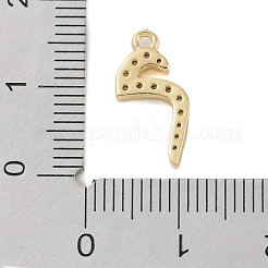 Placage de crémaillère en laiton micro pavé pendentifs en zircone cubique claire&nbsp;KK-A224-03M-G